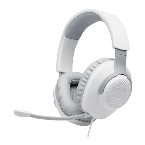 JBL Quantum 100 bela Slu&amp;scaron;alice sa mikrofonom Slike
