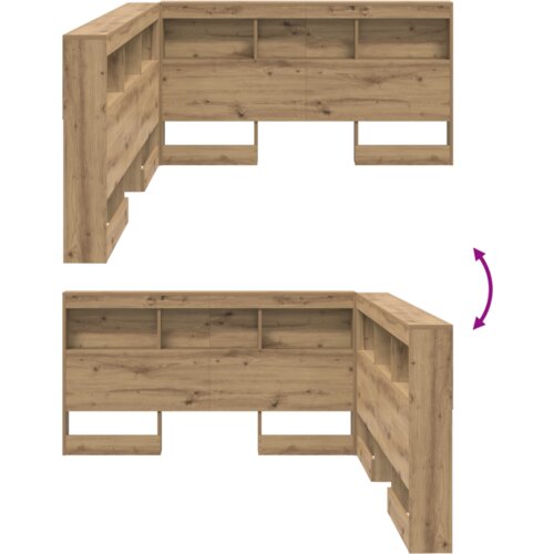  Skladi&amp;scaron;no uzglavlje hrast artisan 135 cm Konstruirano drvo Slike