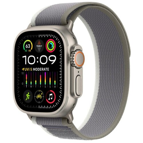 Apple watch ultra 2 gps+cellular 49mm titanium case/green-grey trail loop m/l MRF43SE/A pametni sat Cene