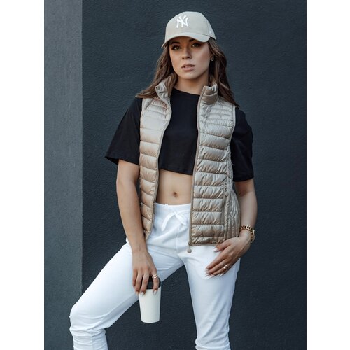 DStreet Women&amp;#039;s quilted vest with stand-up collar STYLISHZ pink Slike