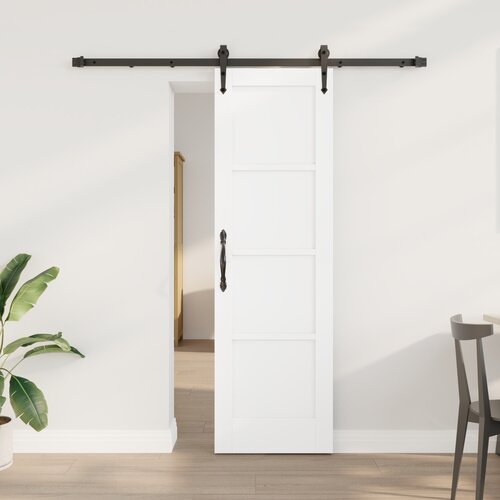 vidaXL drsna vrata s kompletom opreme bela 61x198.5 cm masivni bor, notranja vrata 'ORKDAL'bela 61x198.5x4 cm masivni bor Cene