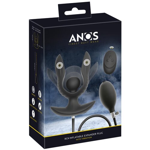Anos RC Inflatable Expander Plug with Vibration Black Slike