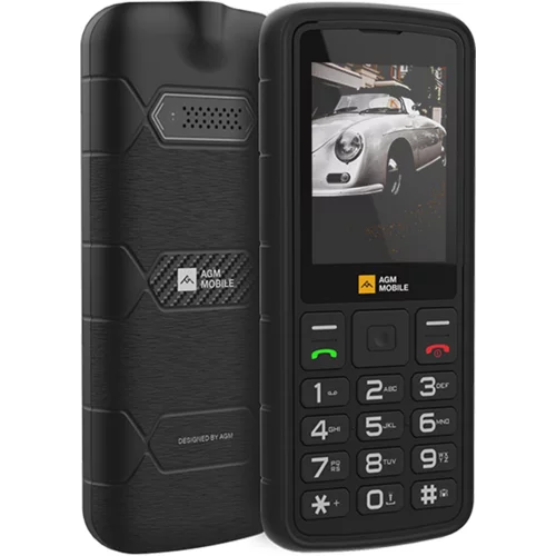 AGM Odporni telefon na tipke M9 (4G) DS, IP68/IP69K/MIL-STD-810H, črn