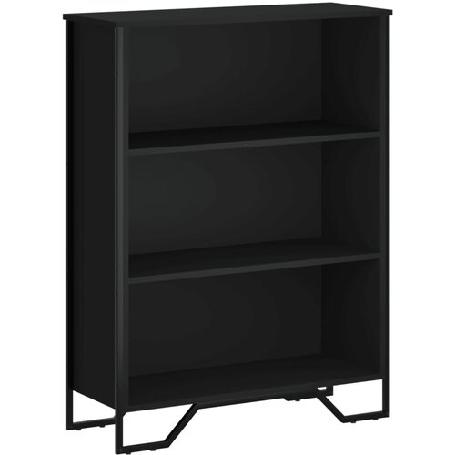 VidaXL Knjižna omara črna 80x31x106 cm inženirski les, (21326773) Slike