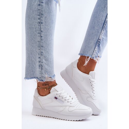 Kesi Sport shoes leather lace-up platform White Merida Slike