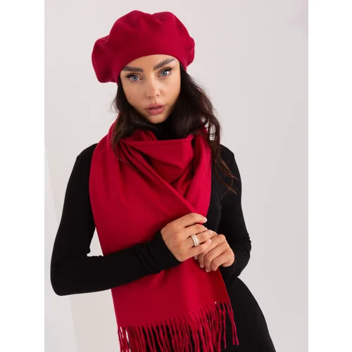 Fashion Hunters Burgundy monochrome women's beret