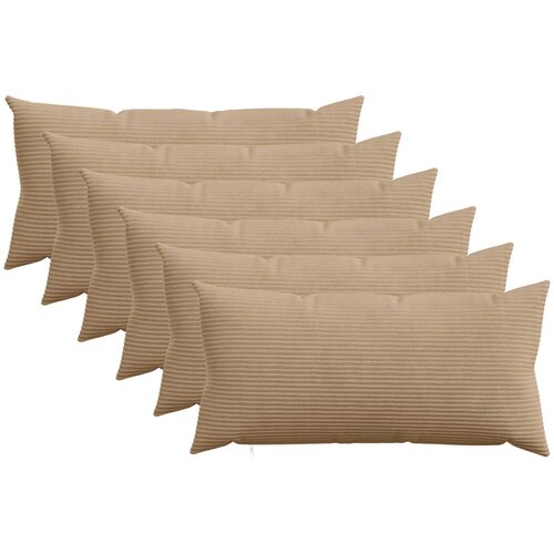  Presvlaka za jastuk 6 pcs HEERLEN Smeđa 40 x 70 cm Kord Cijene