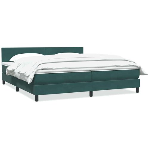 Box Spring krevet s madracem tamno zeleni 180x220 cm baršun Cene