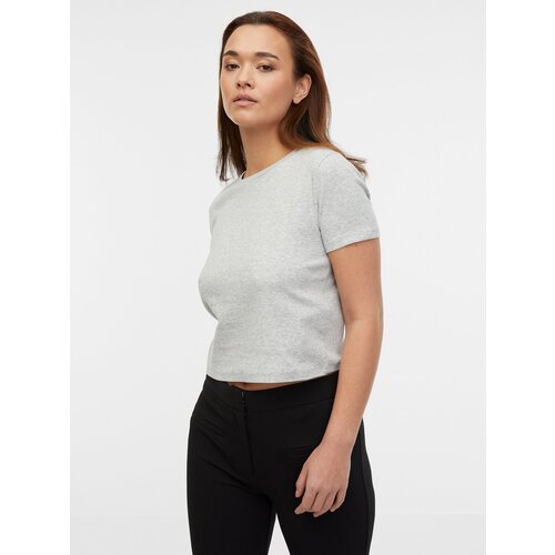 Orsay Women's Light Grey Heather Basic T-Shirt - Women Cene