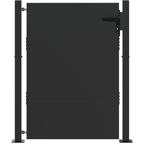 vidaXL Vrtna vrata Črna 110 x 155 cm Pra&scaron;no lakirano jeklo, (5000300974) Cene