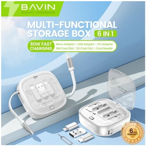 BAVIN Multifunkcionalni box Type C 60W (Type C, Lightning,Micro) Slike