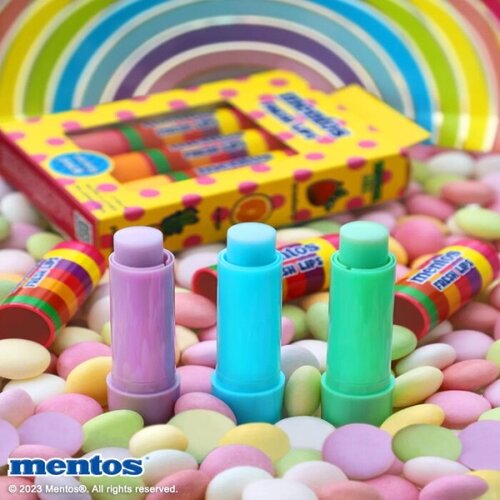 Rude Cosmetics set balzama za usne MENTOS FRESH LIPS Tropical Mix 4 g Slike