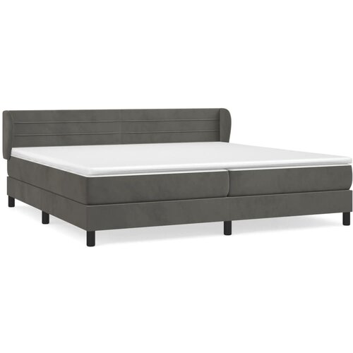 Maison Chic Box spring postelja - Vzmetna postelja z vzmetnico temno siva 200x200 cm žamet SL14978, (21906586) Cene