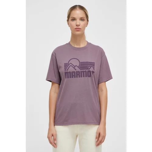 Marmot Kratka majica ženski, vijolična barva