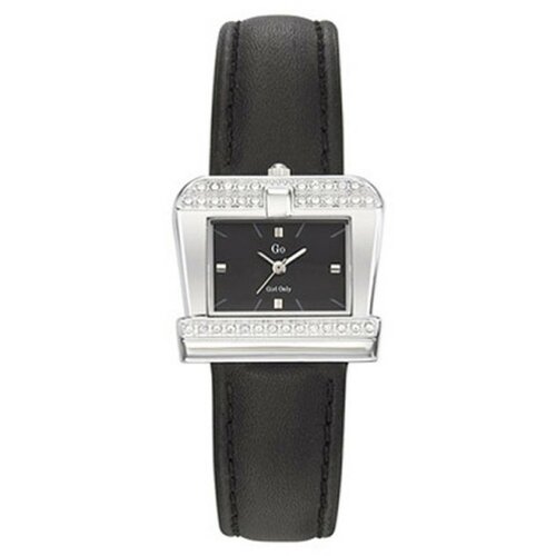 Girl Only ženski kvadratni modni crni ručni sat sa crnim kožnim kaišem Cene