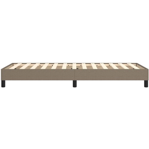 Okvir za krevet s oprugom smeđesivi 100 x 200 cm od tkanine Slike