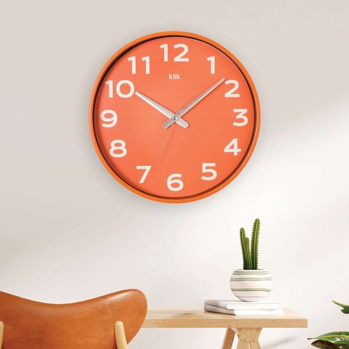 Wallity Zidni sat Joy, 38x38 cm, Narandžasti Slike