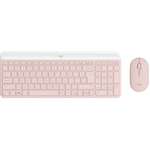 Logitech MK470 Slim bežični komplet tastature i mi&amp;scaron;a, roze, US raspored Slike
