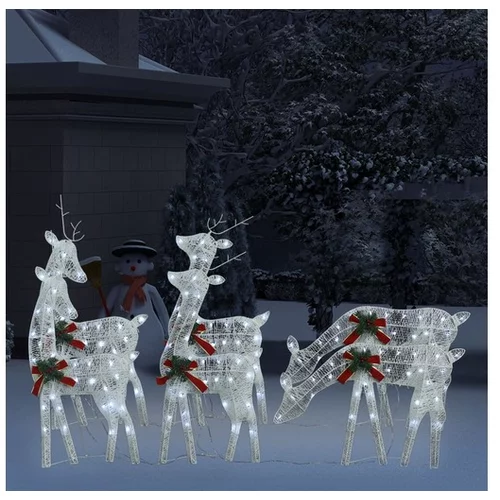  Božični severni jeleni 6 kosov beli hladno bela mreža