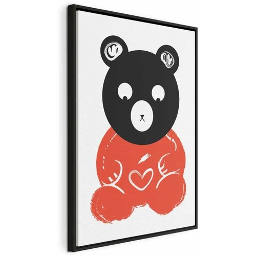  Slika - Thoughtful Bear (1 Part) Vertical 60x90 U crnom drvenom okviru Cijene
