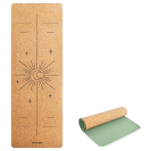 Spokey SAVASANA LUNA Cork yoga mat, 183 x 61 x 0,4 cm Slike