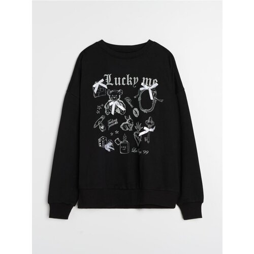 Sinsay Crewneck majica s printom i ma&scaron;nama Cijene
