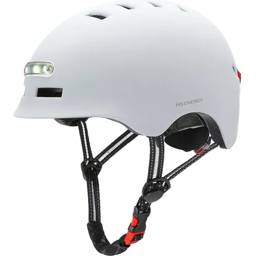 Led kolesarska čelada MSH-10S (velikost l, luč, bela)