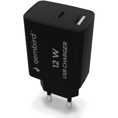 Gembird Punjač za baterije TA-UC-2AC12-01-BK USB 2 kanala 2.4 a Slike