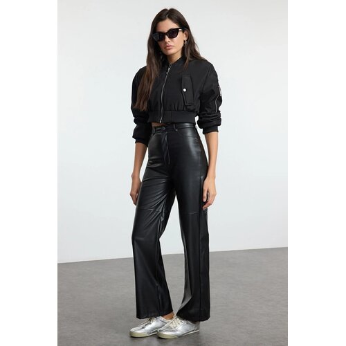 TRENDYOLMILLA ženske pantalone Twoaw25Pl00068, Crna-Crna Cene
