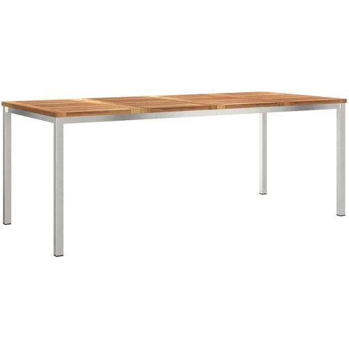  Vrtni set za objed 9 pcs Masivni teak drvo i nehrđajući čelik Slike