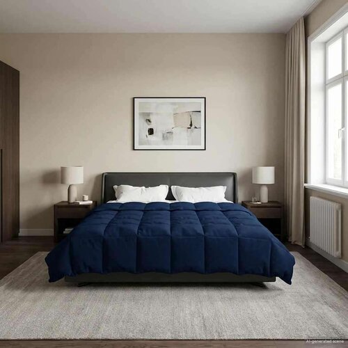  Zimska posteljnina Temno modra 220 x 260 cm Mikrovlakna, (5000284483) Cene