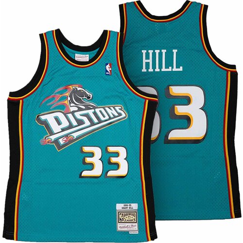 Mitchell And Ness mu&amp;scaron;ki Grant Hill 33 Detroit Pistons 1998-99 Mitchell &amp;amp; Ness Swingman Road dres Slike