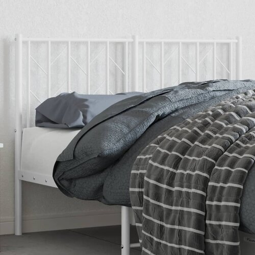 vidaXL Kovinsko vzglavje belo 120 cm Cene