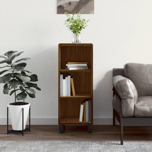  Komoda boja smeđeg hrasta 34,5x32,5x90 cm od konstruiranog drva Slike
