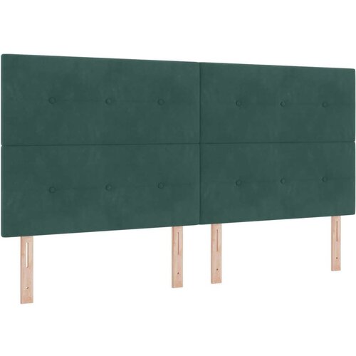  Krevet s kutijom za opruge s madracem Tamnozeleni 200x200 cm Bar&amp;scaron;un Slike