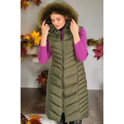 Dewberry Z6725 WOMEN&amp;#039;S VEST-DARK KHAKI Slike
