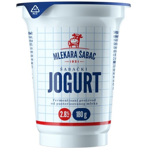 Mlekara Šabac Jogurt 2,8%mm 180g Cene