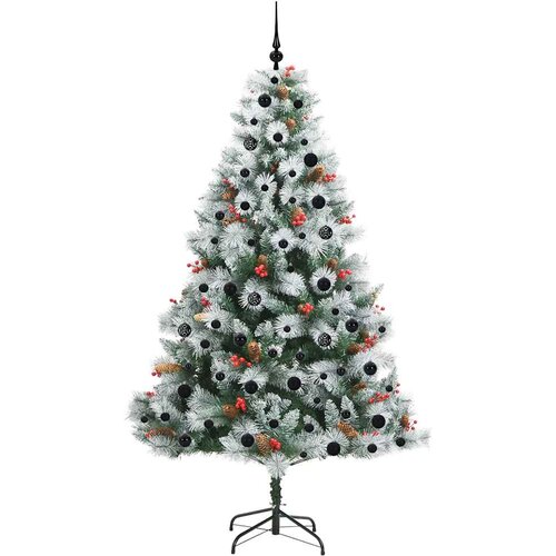  Umjetno božićno drvce S LED lampica Zelena i bijela 210 cm Slike