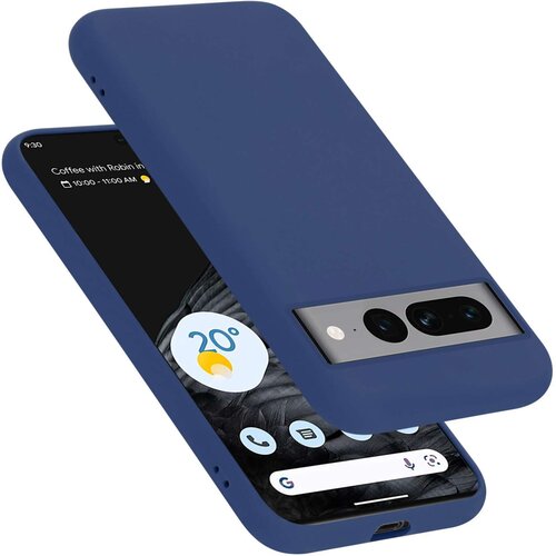 Cadorabo Ohi&scaron;je je združljivo z Google PIXEL 7 PRO in tekoča modra - Za&scaron;čitni ovitek iz prožnega silikona TPU, (20860573) Cene