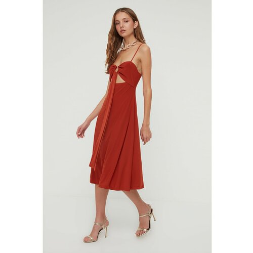Trendyol Cinnamon Detailed Dress Slike