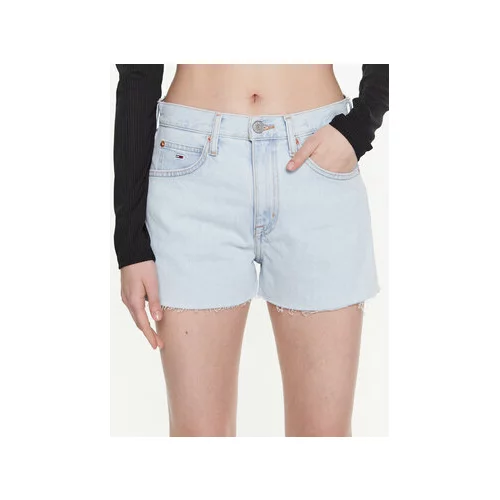 Tommy Jeans Jeans kratke hlače Hotpant DW0DW15593 Modra Regular Fit