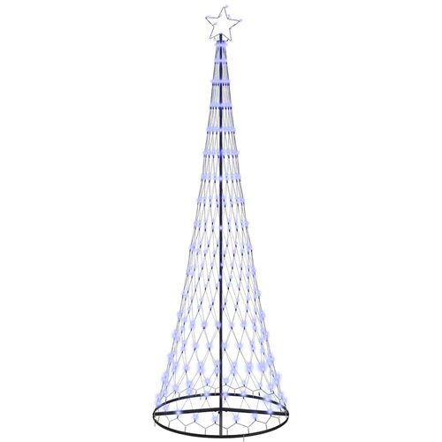 vidaXL LED božično drevesce Modra 100.5 x 100.5 x 302.5 cm Kovina, (5000068074) Cene