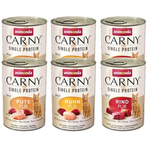 Animonda Poskusno pakiranje Carny Single Protein Adult 6 x 400 g - Miks Cene