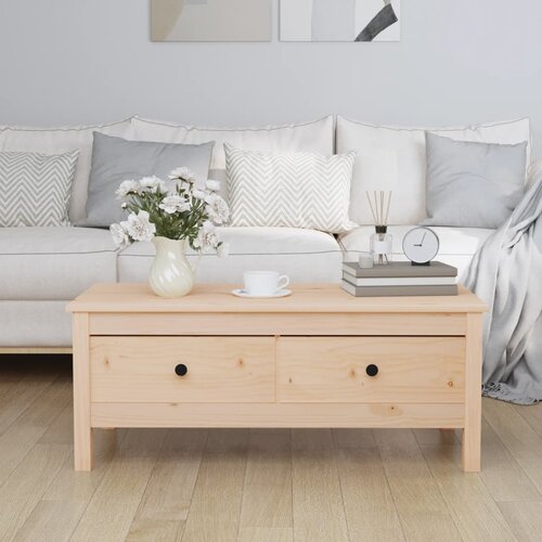 The Living Store Klubska mizica 100x50x40 cm trdna borovina - Klubska Mizica, (21574516) Cene