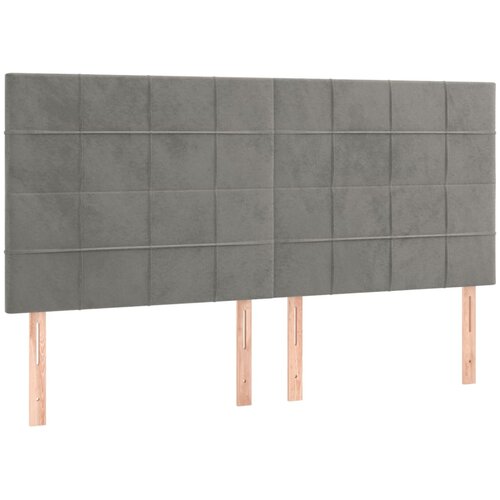  Okvir za krevet s uzglavljem svjetlosivi 180x200 cm bar&amp;scaron;unasti Slike