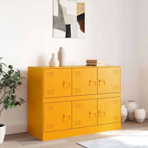 vidaXL Komoda boja senfa 99 x 39 x 73 cm čelični Cene
