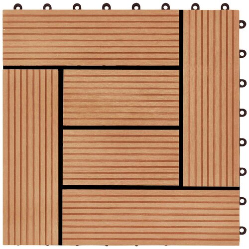  Pločice za decking 22 pcs Tikovina 30 x 30 cm Slike