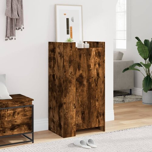  The Living Store Omarica za čevlje dimljeni hrast 52x37,5x100 cm inženirski les - Omara Za Čevlje, (21485529) Cene