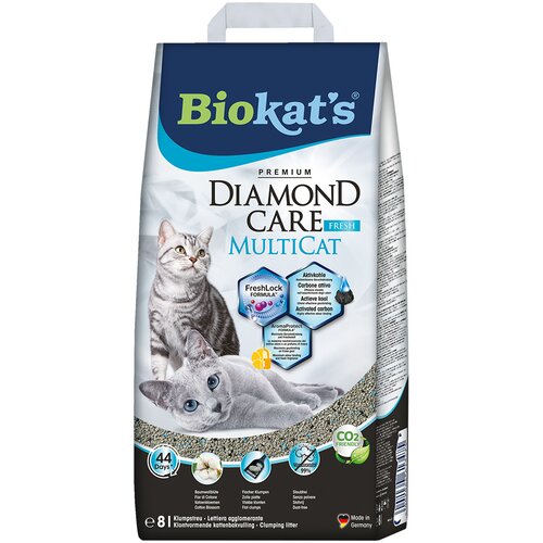 Biokats Diamond Care Multicat Fresh 8l, Grudvajući Pesak Od Prirodne Gline Cene