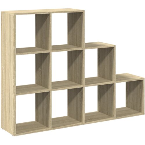  Pregrada/regal za knjige3 razina hrast 137,5x29x103,5 cm drveni Slike